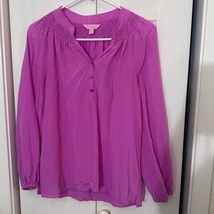 Lilly Pulitzer Vibrant Vibrant Orchid / Highland Purple Blouse Extra Small